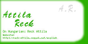 attila reck business card